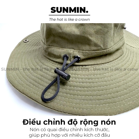 Mũ Bucket Vải Canvas Có Dây Rút - NNL008
