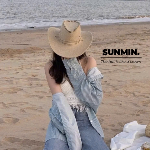 Mũ Cao Bồi Đan Cói - SUN059