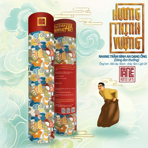 Ống 4 tấc Đen Thường - Nhang cây trầm bắc thảo mộc trám