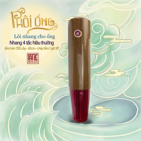 Phôi 4 tấc Nâu Thường- Nhang cây trầm Bắc thảo mộc