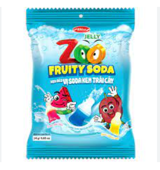 Kẹo dẻo Zoo Bibica vị Soda Kem Trái Cây 24g