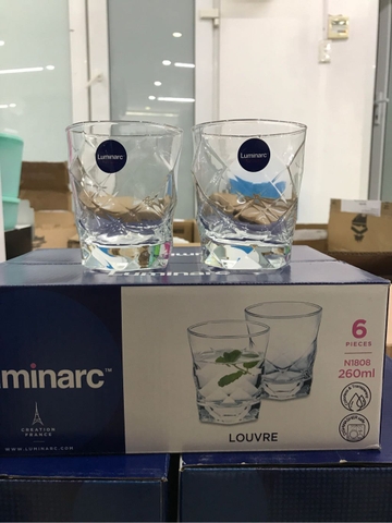 Bộ 6 cốc thấp thuỷ tinh Luminarc Louvre 260ml