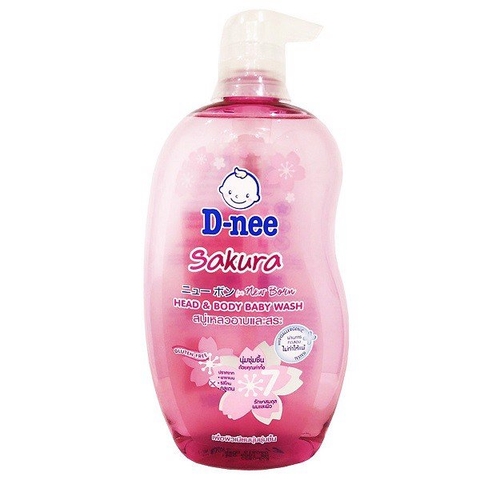 Sữa tắm gội cho bé sơ sinh Dnee Sakura 380ml Thái Lan