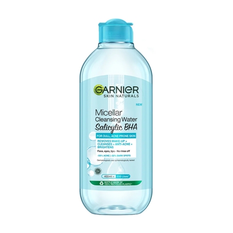Nước tẩy trang Garnier Pure Active cho da dầu mụn 400ml Pháp