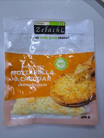 Phô mai Zelachi Mozzarella bào 150g