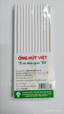 Ống hút Việt 25p6