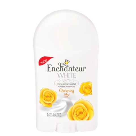Sáp khử mùi Enchanteur White Charming kem sữa tươi hương nước hoa Pháp 40g
