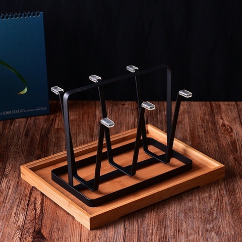 Bộ giá úp cốc kèm khay gỗ