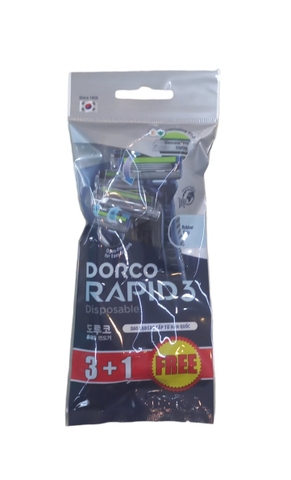 Set 3 +1 Free Dao cạo xanh 3 lưỡi Dorco 100BL