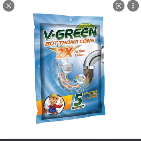Bột thông cống 2X V-green 110g