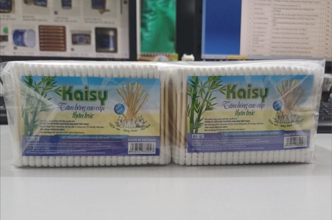 Bông tăm Kaisy gói người lớn lõi gỗ 200 que