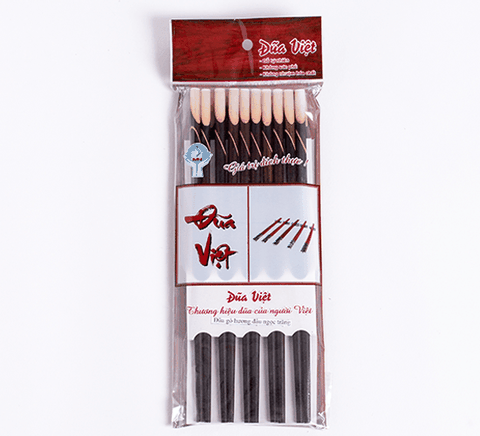 Đũa gỗ hương đầu ngọc trắng Đũa Việt 24cm