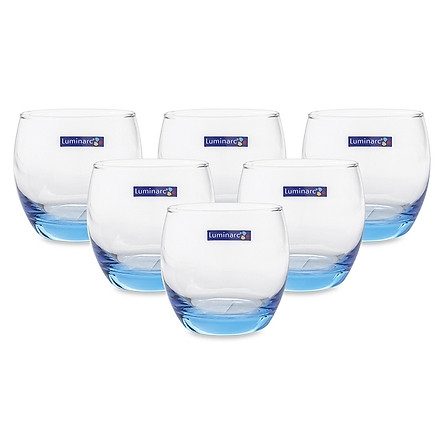 Bộ 6 cốc thấp thuỷ tinh Luminarc Salto Blue 320ml
