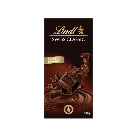 Socola đen Lindt Swiss classic dạng thanh không nhân THỤY SĨ 100g