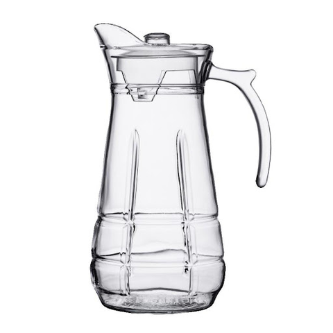 Bình nước thủy tinh Deli sọc vuông 1,8L