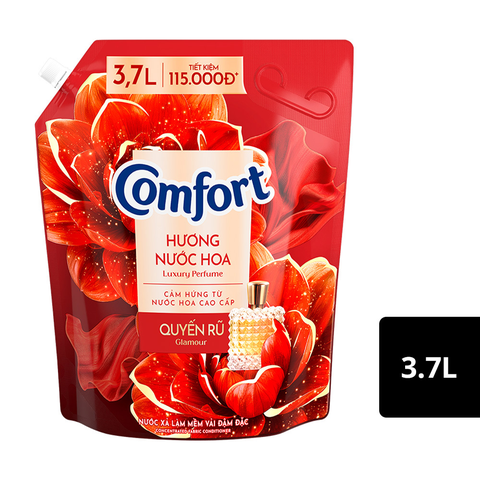 Nước xả vải Comfort hương nước hoa quyến rũ 3,7L