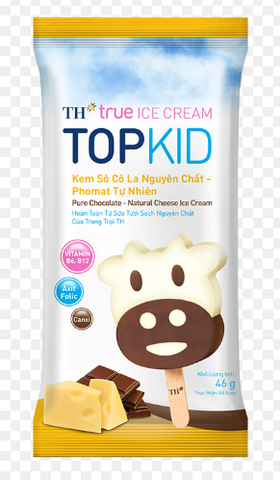 Kem que Topkid TH True Ice Cream vị socola vani 46g