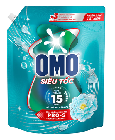 Nước giặt OMO siêu tốc lưu hương tươi mới 3.4kg