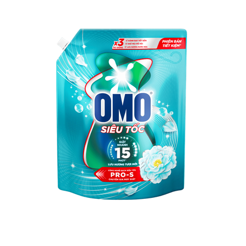 Nước giặt OMO siêu tốc lưu hương tươi mới 3,3L