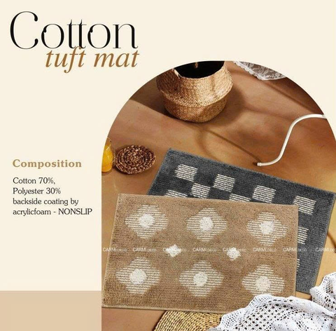 Thảm Carmi Cotton dệt Circle Bath 40*60cm