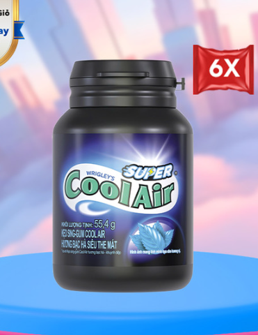 Kẹo singgum Cool Air hương bạc hà siêu the mát 55,4g