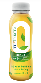 Trà xanh tự nhiên không đường TH true tea 350ml