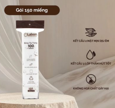 Bông tẩy trang LaBon 150M