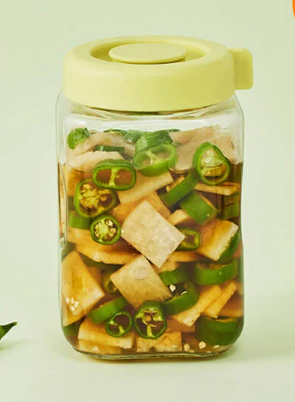 Bình ngâm thủy tinh LocknLock Daily Breathing 1.6L - Xanh lá LNG557