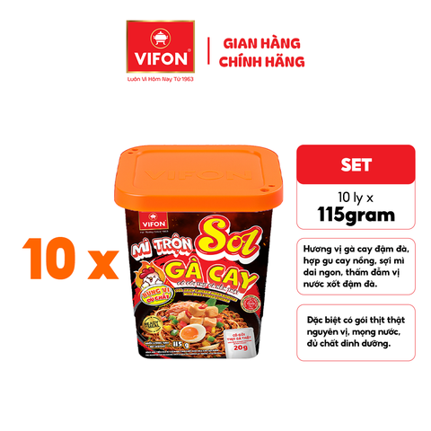 Mỳ trộn Sol gà cay Vifon 115g