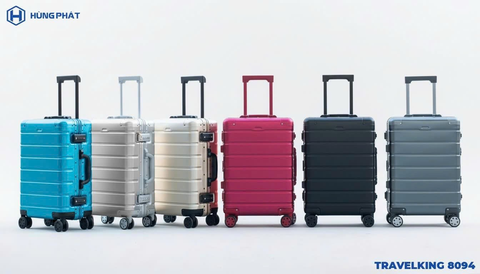 Vali 8094 xám bạc ánh kim 20 inch travelking