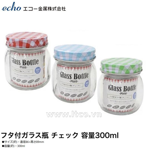 Lọ thủy tinh nắp vặn Echo 300ml Nhật Bản