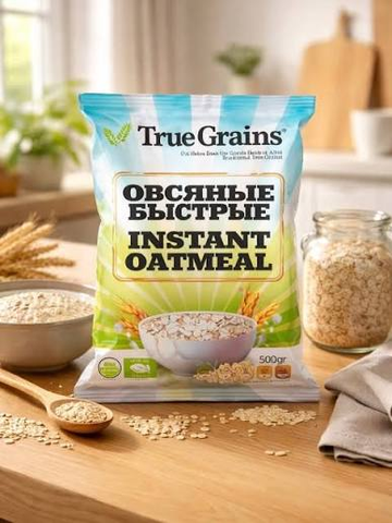 Yến mạch cán dẹt True Grains 500g Nga