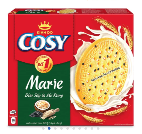 Bánh quy Cosy Marie dừa sấy mè rang 294g