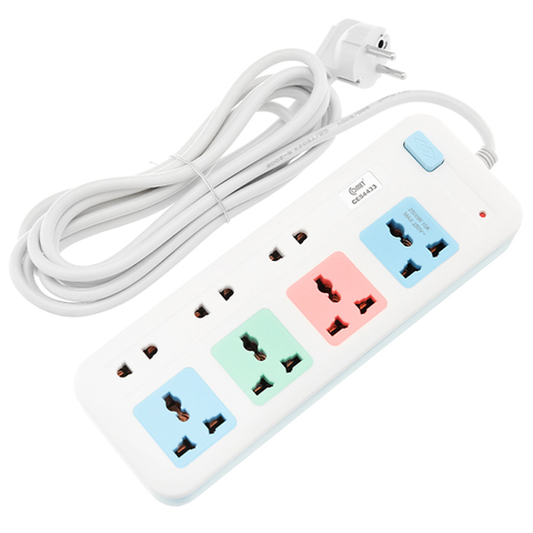 Ổ cắm nối dài an toàn có cổng sạc USB dây 3m 4 ổ cắm Comet Max 250V-2500W CES4433