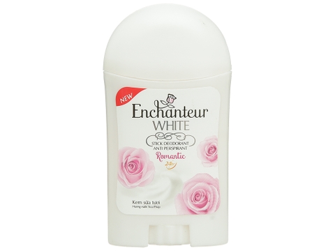 Sáp khử mùi Enchanteur White Romantic kem sữa tươi hương nước hoa Pháp 40g