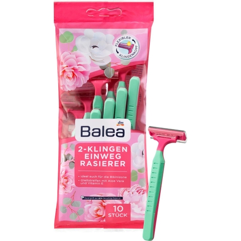 Set 10 dao cạo cho nữ Balea 2 lưỡi Đức