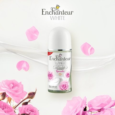 Lăn khử mùi đặc Enchanteur White Romantic hương nước hoa hồng 50ml