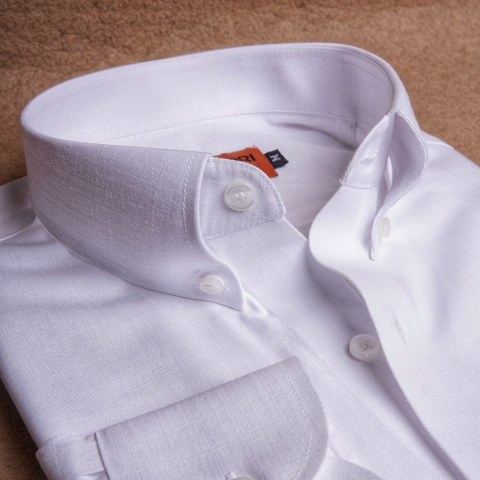 White Soft Textured Cotton Shirt
