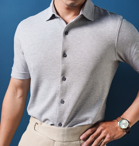 Ivory Grey Cotton Nano Z Shirt