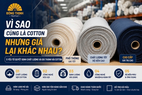 Vì Sao Cùng Là Cotton Nhưng Giá Vải Lại Chênh Lệch Rất Nhiều?