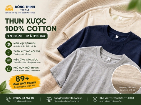 Vì Sao Thun Xược 100% Cotton Được Nhiều Local Brand Ưa Chuộng?