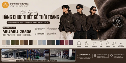 Bộ Sưu Tập Hoodie cho Thu Đông  Vải MIUMIU 26505 – Chất liệu Polyester 340GSM cao cấp cho áo khoác, hoodie và thời trang Thu Đông