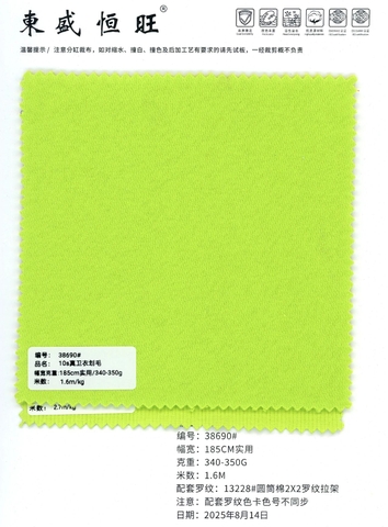 38690 - Vải Nỉ bông 10S (Brushing)