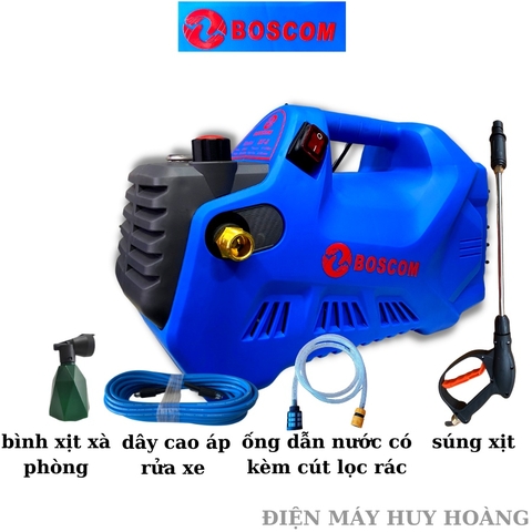 Máy Xịt Rửa Xe Chỉnh Áp Boscom BT8 - 3200W - Motor Từ Lõi Đồng 100%