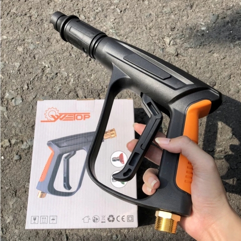 Súng rửa xe áp lực cao loại tốt lõi kim loại ren 22mm dùng cho máy rửa xe xách tay | Súng xịt rửa xe