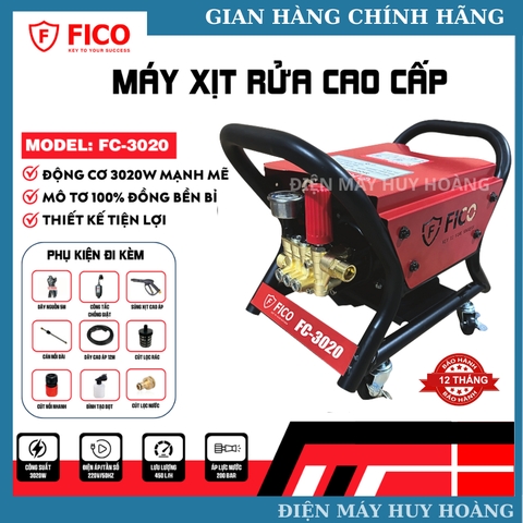 Máy Rửa Xe Chỉnh Áp FICO FC-3020 – Công Suất 3020W | Áp Lực 200 Bar