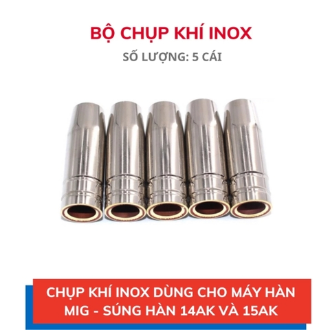 Bộ 5 chụp khí máy hàn mig sử dụng cho đầu hàn 14ak và 15ak