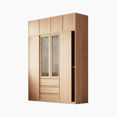 Tủ quần áo VERA HGF phối kính, gỗ MDF, 160x60x200cm, TQA039