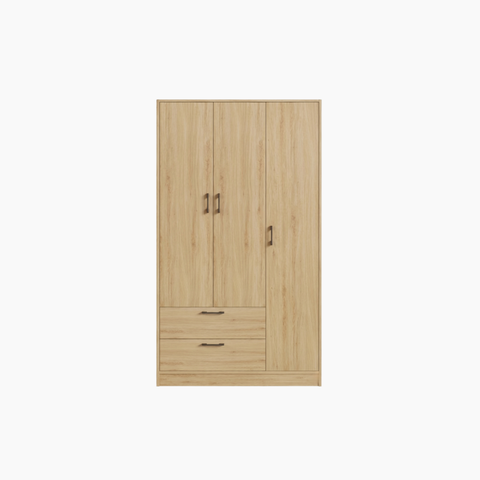 Tủ quần áo NELLY HGF 3 cánh mở, gỗ MDF, 90x55x180cm, TQA036