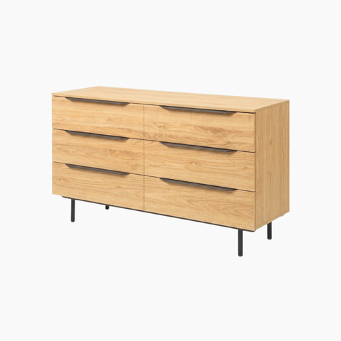 Tủ lưu trữ đa năng RIA HGF 6 hộc kéo, gỗ MDF, 140x45x82cm, TLT075